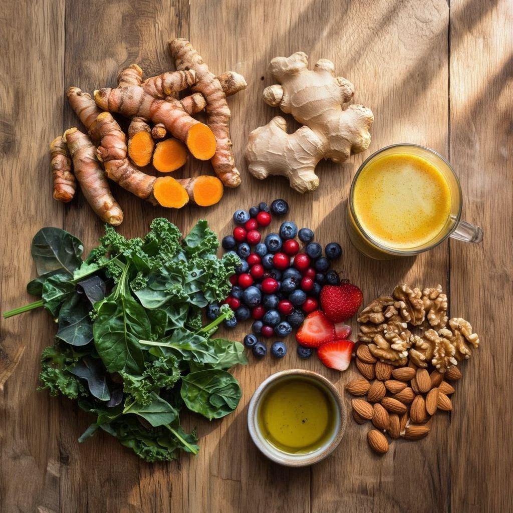 📌 Os poderes da natureza contra a inflamação: cúrcuma, gengibre, frutas vermelhas e gorduras boas que transformam sua saúde.