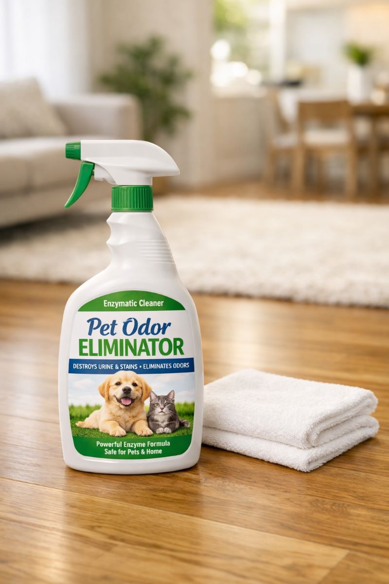 📌 Faxina estratégica: os produtos enzimáticos eliminam os componentes químicos da urina, impedindo que o pet sinta o cheiro e volte a errar o local.