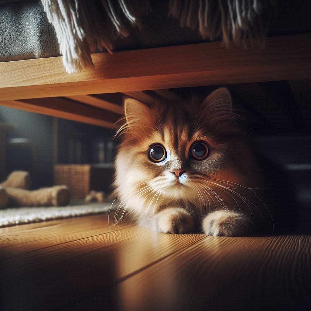 📌 Gatos que se escondem com frequência podem estar tentando lidar com dor ou desconforto.