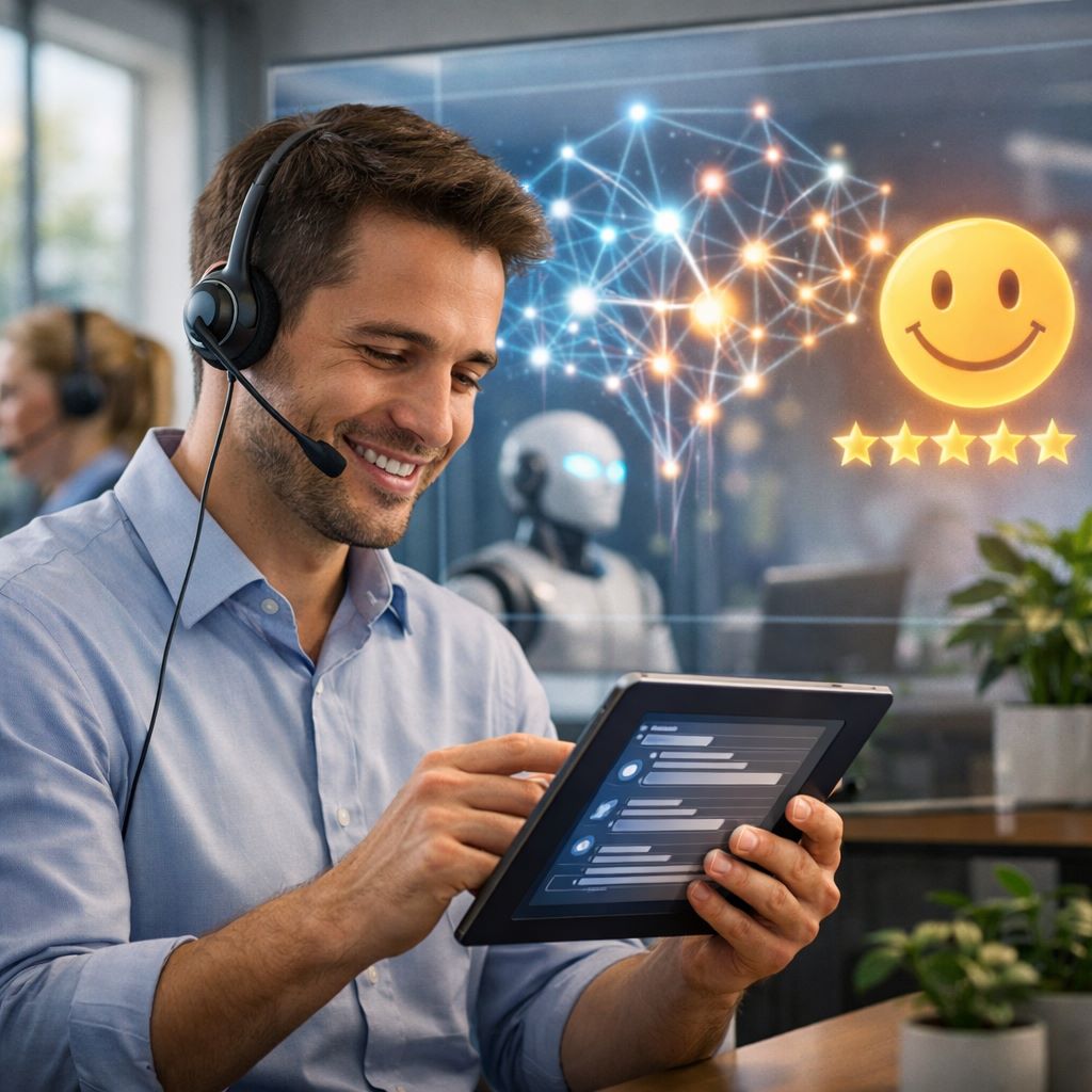📸 Tecnologia nas mãos certas: atendentes humanos empoderados por dados inteligentes.