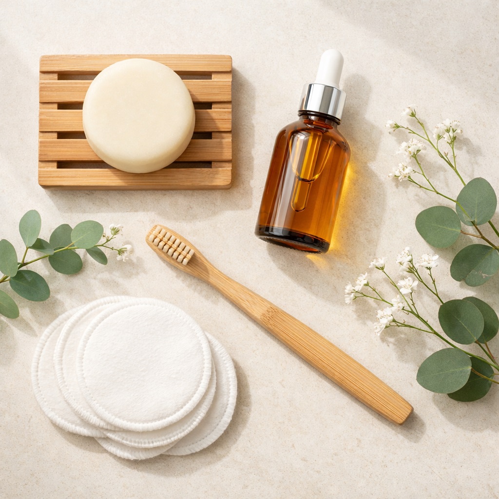 📌 Descarte zero na prática: cosméticos em barra e acessórios reutilizáveis reduzem drasticamente o uso de plástico no banheiro.