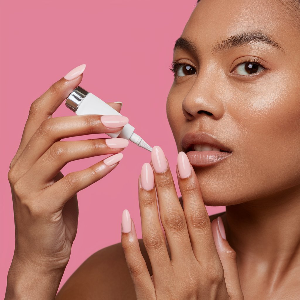 Aplicação de tratamento nas unhas