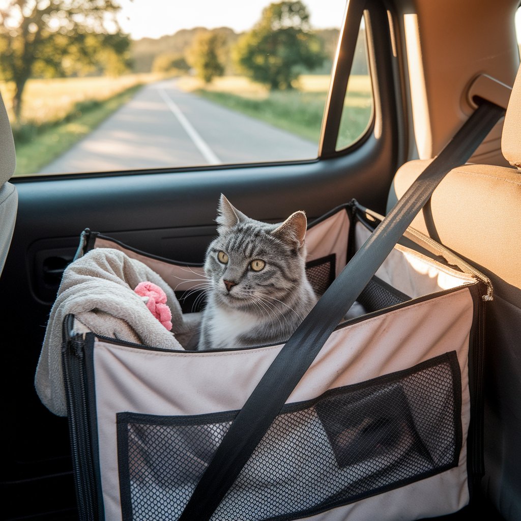 Seu gato merece viajar com conforto e segurança! 🐱🚗 Com a caixa de transporte adequada e um ambiente aconchegante, a viagem pode ser tranquila para todos.